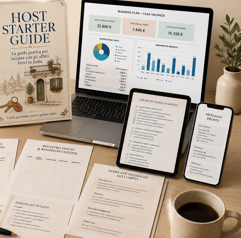 Host Starter System — guida, business plan, checklist e template messaggi